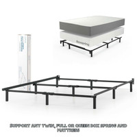 Double Mattress, Boxspring, and Metal Frame