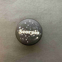 NEW Scorpio Zodiac Round Black Ceramic Jewelry Box