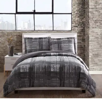 Camden Modern & Contemporary Box Stitch Plaid Comforter Set, View more