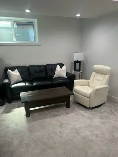 couch, reclining chair, table, View more