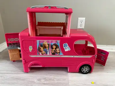 Barbie Camper Doll House. Note: missing some small pieces/accessories, but on my other ad, there’s a...