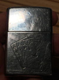 Vintage  Zippo Lighter Playing cards