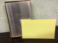 Pellicules de plastique pour recouvrir fiches Matériel de bureau
