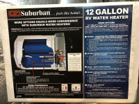 New in Box  Surburban model SW-12DE 12 Gal Gas&Elec Water Heater