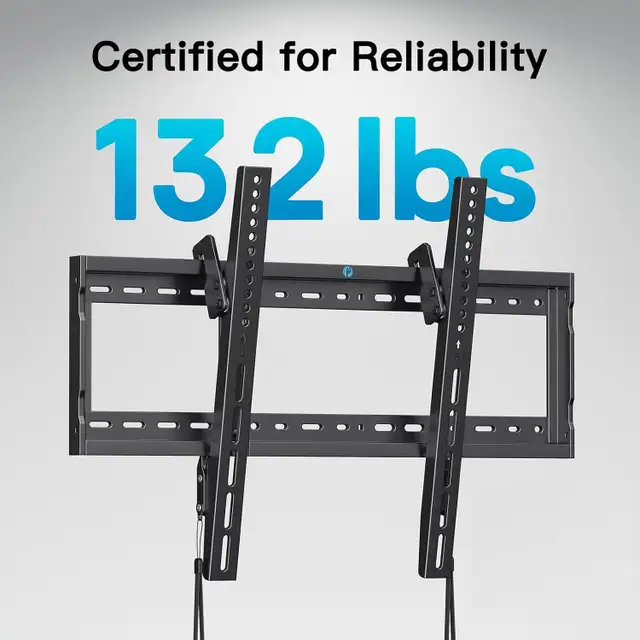 Pipishell Tilt TV Wall Mount Bracket - 37-75” - Up to 132lbs in Video & TV Accessories in Markham / York Region - Image 3
