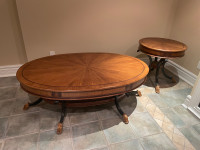 Oak Coffee Table + Side Table