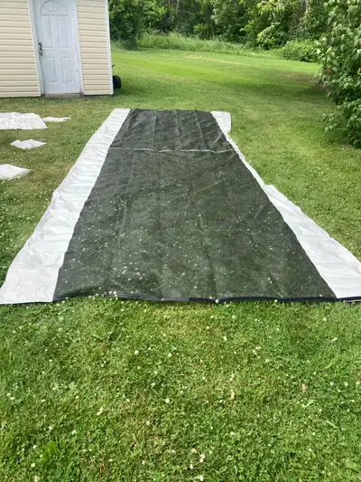 9ft x 6ft 8” approx slide into RV awning roller. Screen in room with Front centre zipper for opening...