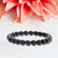 Natural Healing Black Onyx Bead Bracelet