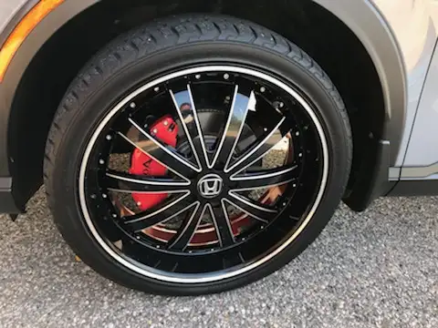 22" Red Sport Wheel 114.3x5 in Tires & Rims in Oshawa / Durham Region - Image 3