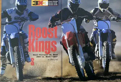 Honda CRF450R vs Yamaha YZ250 vs Yamaha YZ250F. Dimensions : 8 inches wide by 11 inches high by 5 pa...