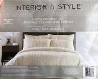Welspun interior & style 5 piece king size coverlet set