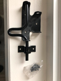 Outdoor black powder coated slide door lock