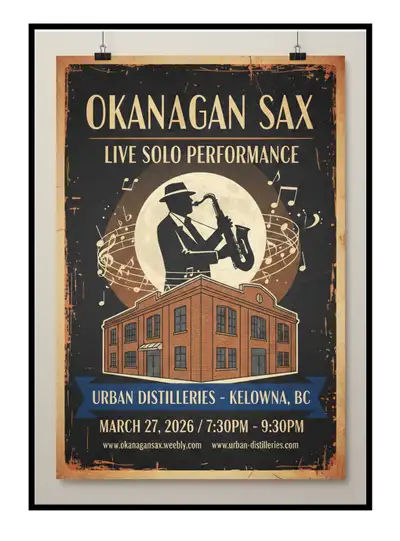 Okanagan Sax -Live Show at Urban Distilleries, View more