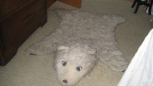 WHITE POLAR BEAR RUG --FAUX FUR in Rugs, Carpets & Runners in City of Toronto