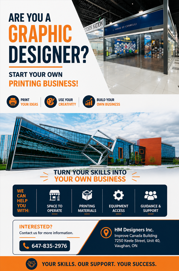 ARE YOU A GRAPHIC DESIGNER? START YOUR OWN PRINTING BUSINESS ?