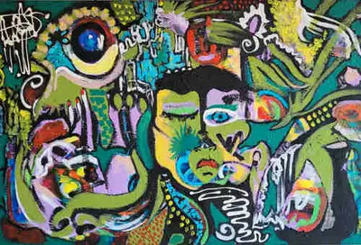 Garden of Eden 24x36" Original Art Painting Malaysia, View more