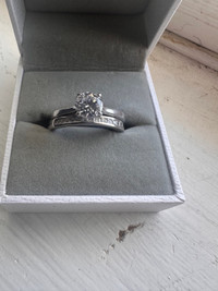 Engagement wedding ring set
