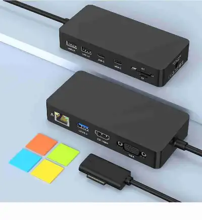 New Microsoft Surface Dock 2, 11-in-1 Surface Pro Docking Station 4K@60HZ HDMI+VGA, Surface Docking...
