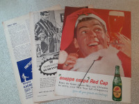 3 ANNONCES PUBLICITAIRE VINTAGES DE BOISSONS SODA