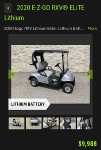 Golf Carts electric and Lithium options
