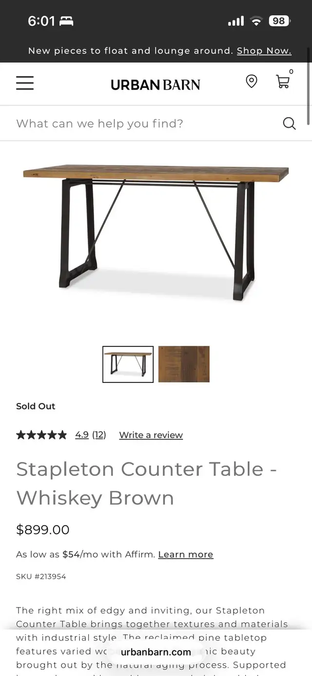 Urban Barn Table in Dining Tables & Sets in Ottawa - Image 2
