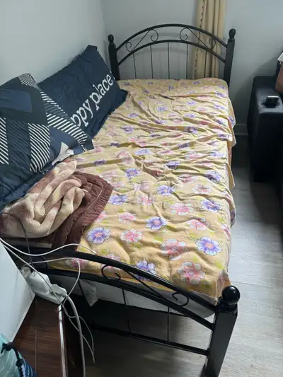 twin bed rame and mattress , View more