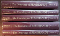 THE DRAWINGS OF REMBRANDT: PHAIDON 1973 - 5  of 6 VOLUME SET