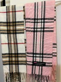Cashmere scarves - 100% cashmere (white is used, pink is new