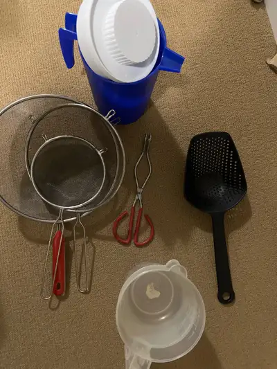 Some kitchenware utensils. Plastics are not really food safe, but maybe you can find another use for...