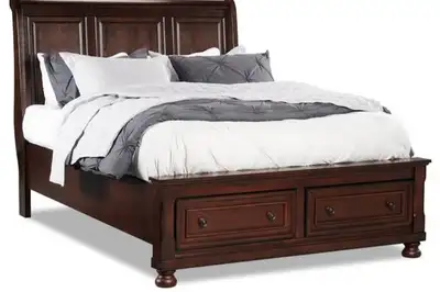 KING SIZE BED WITH MATTRESS - ALMOST NEW, View more