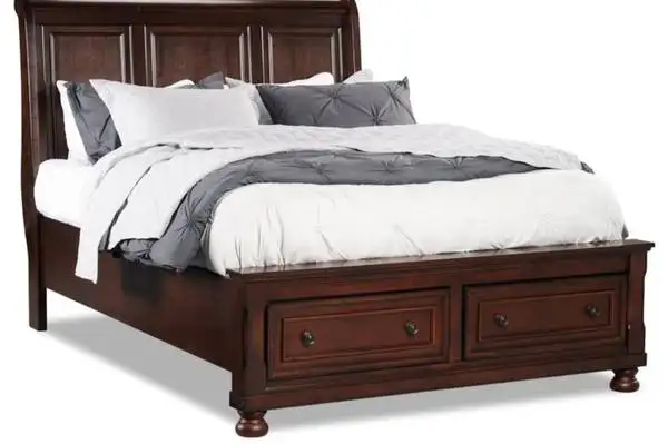 KING SIZE BED WITH MATTRESS - ALMOST NEW in Beds & Mattresses in Delta/Surrey/Langley - Image 2