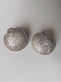 Vintage Sterling Silver Earrings f. Paisley