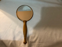 Vintage Flower Patterned Gold Coloured Vanity Mirror