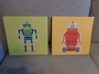 2 cadres robots 12" x 12"