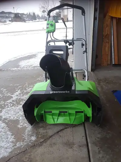 New Greenworks 13 A corded snow thrower 20 inch $160.00 firm, View more