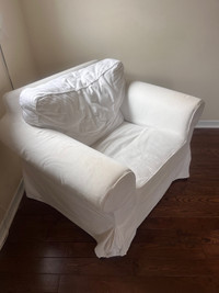 Comfy IKEA lounge chair with cover