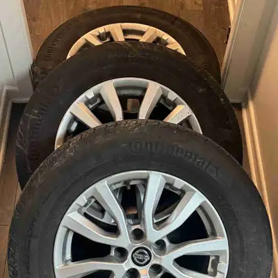3 wheels off of a 2020 Nissan Rogue in great condition. The 4th rim has a crack in it. The rims come...