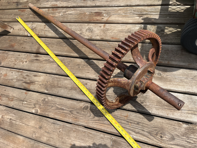 Antique Solid Steel Axle with 15-inch gear, View more