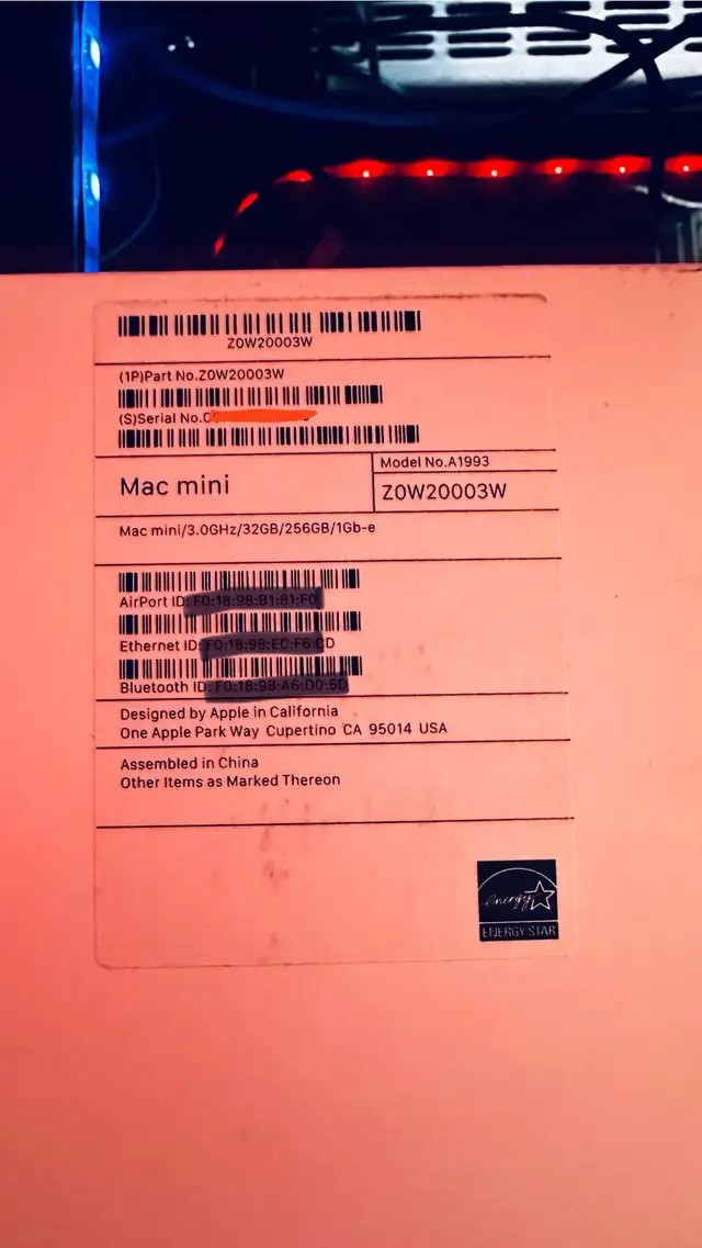 Apple Mac Mini Model No.A1993 in Desktop Computers in City of Toronto - Image 2