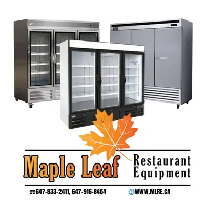 Nordic Air GFM-73C Triple Swing Glass Door 81" Wide Display Freezer Sizes Available - Triple Swing G...