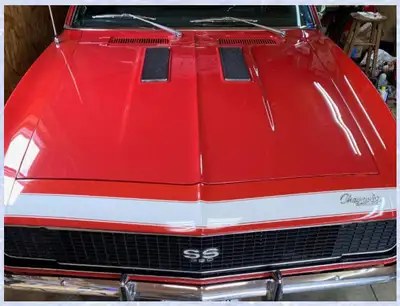 Original OEM 68 Camero RS hood, original paint, stored in attic for 55 years.