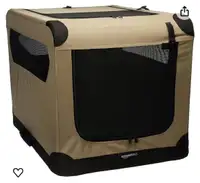 Amazon Basics 2-Door Portable Soft-Sided Folding Soft Dog Travel