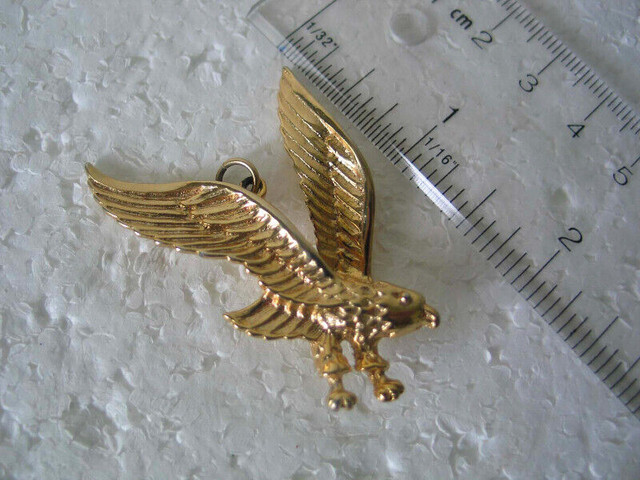 Gold Colour Eagle Pendant Unisex in Jewellery & Watches in Calgary