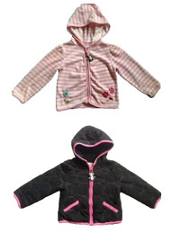 Girls Gymboree brand Full-Zip Hoodies (size 4/4T) - LOT OF 2