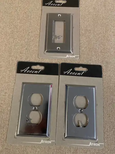 2 plug in plate covers - 1  switch plate cover - new, View more