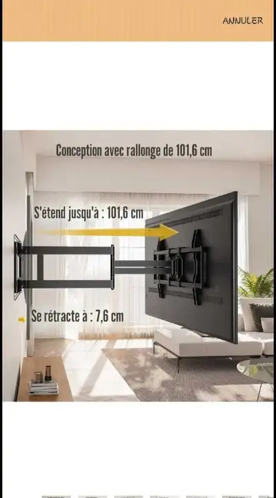Tv rack extende with long arm 40 inch for 42-90inch tv, View more
