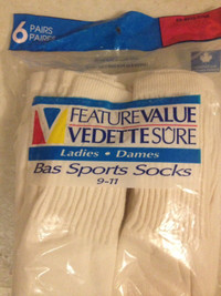 NEW 6 Pairs of Size 9-11 Women's Socks