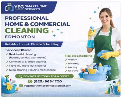 PROFESSIONAL HOME & COMMERCIAL CLEANING – EDMONTON, View more