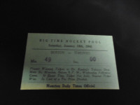 Big Time Hockey Pool Ticket From 1941 Moncton Daily Times