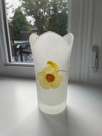 MCM Frosted Murano Glass Vase - Signed Erik Bagger